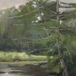 savard.maine_.meadpark-afternoon.oilboard.16-x-12 ‣ Handwright Gallery & Framing Missy Savard's "Mead Park, Afternoon" at Handwright Gallery