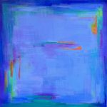 Katherine Evans Winter Solstice ‣ Handwright Gallery & Framing Katherine Evans at Handwright Gallery: Blue Colorfield Painting titled "Winter Solstice"