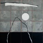 Painting called On the Grid - Over the Moon by Susan Cutler Tremaine